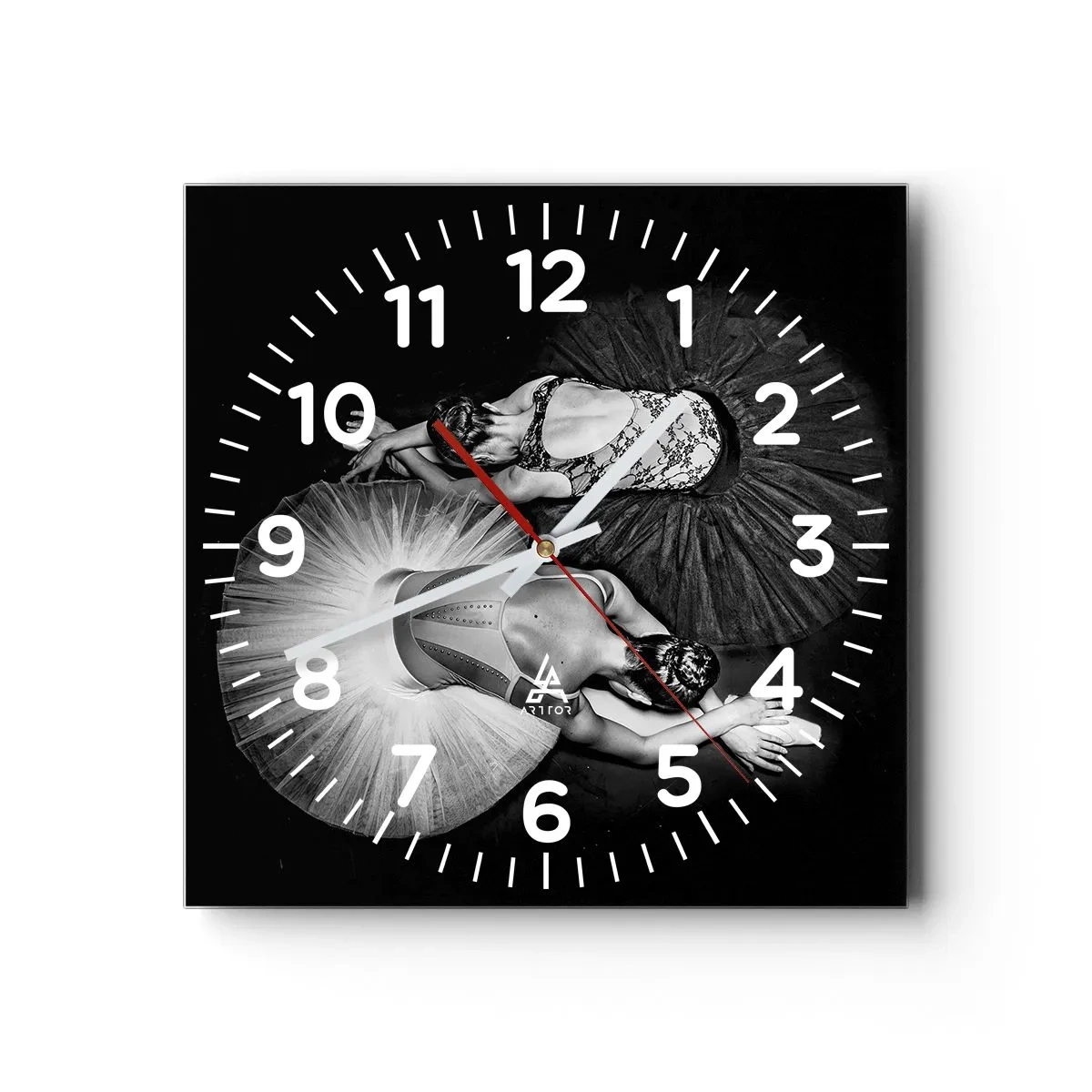Horloge murale - Pendule murale - Jin et jang – équilibre idéal - 30x30 cm