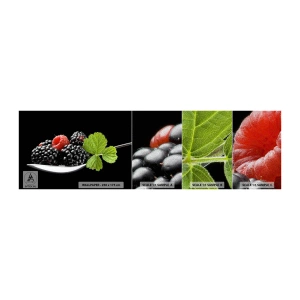 Échantillon de Papier Peint Premium Sand - Le goût de la fraîcheur - Fruit, Mûre, Framboise - 100x30 cm