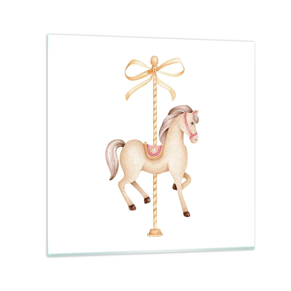 Impression sur verre - Image sur verre - Un trot gracieux - 40x40 cm