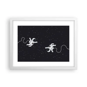 Affiche dans un cadre blanc - Poster - Sortie cosmique - 40x30 cm
