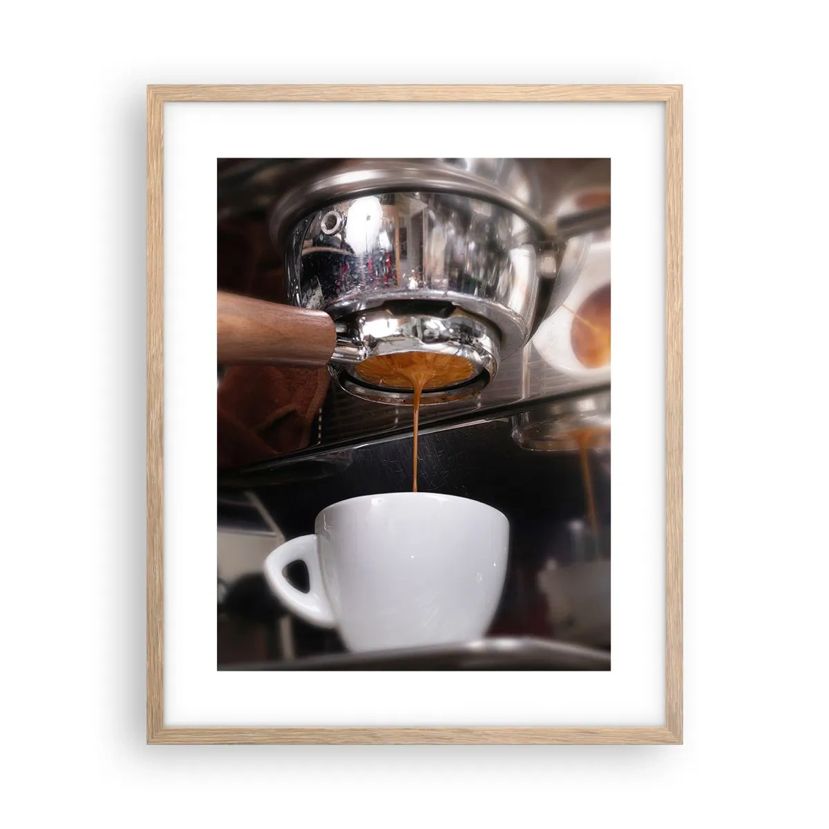 Affiche dans un chêne clair - Poster - Bon moment de la journée - 40x50 cm