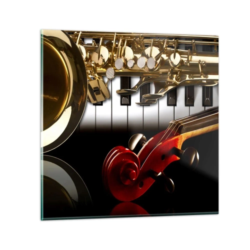 Impression sur verre - Image sur verre - Tôle, bois et ivoire - 40x40 cm