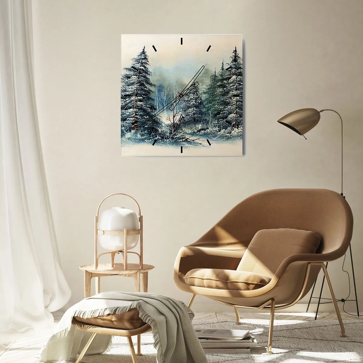 Horloge murale - Pendule murale - Prêt pour les fêtes - 40x40 cm