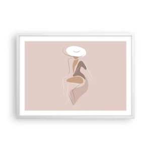 Affiche dans un cadre blanc - Poster - Être une dame - 70x50 cm