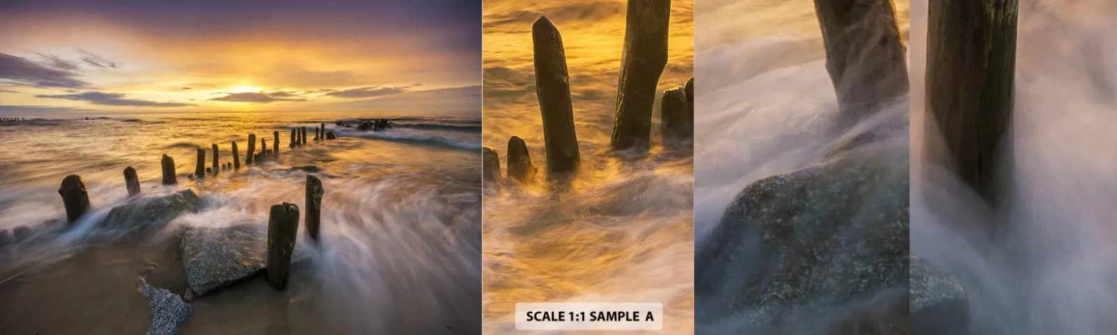 Échantillon de Papier Peint Autocollant Deluxe Sticker - La beauté brute de la mer Baltique - Paysage, mer Baltique, Plage - 100x30 cm