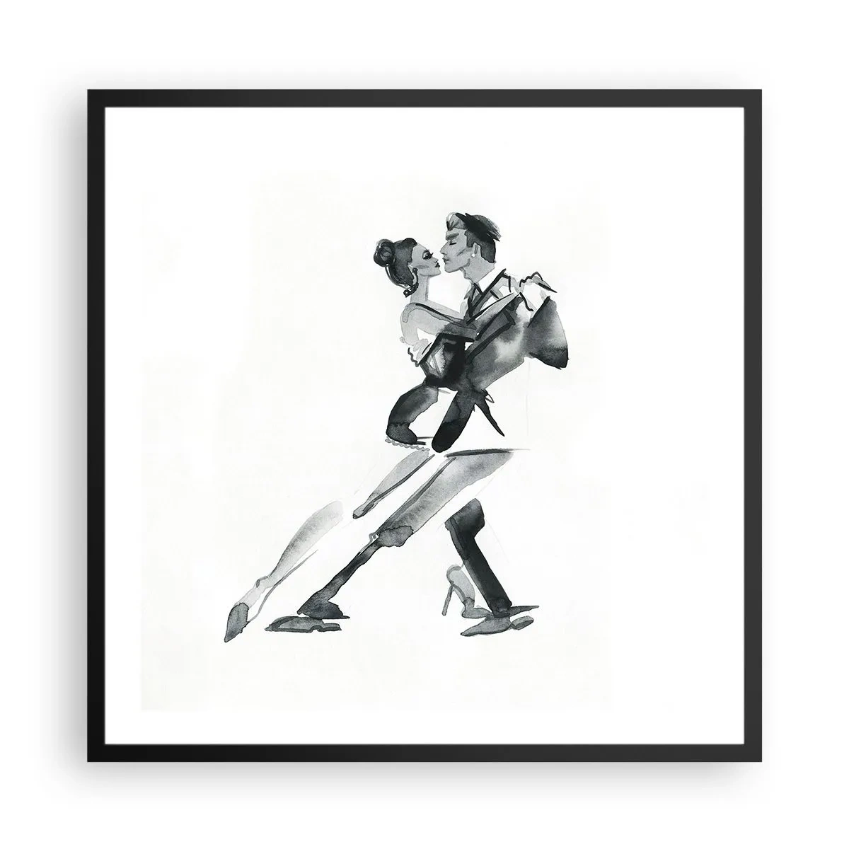 Affiche dans un cadre noir - Poster - En un battement - 60x60 cm