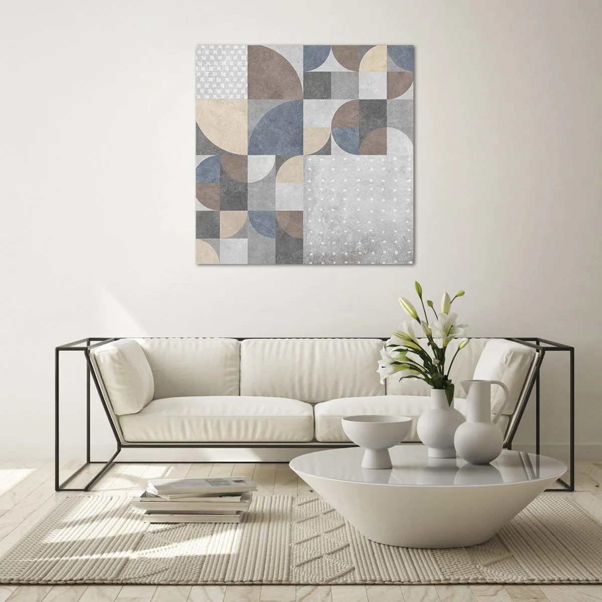 Impression sur verre - Image sur verre - Fantaisie de la céramique  - 70x70 cm