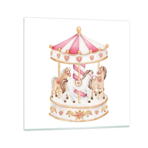 Impression sur verre - Image sur verre - Le doux monde de l'enfance - 50x50 cm