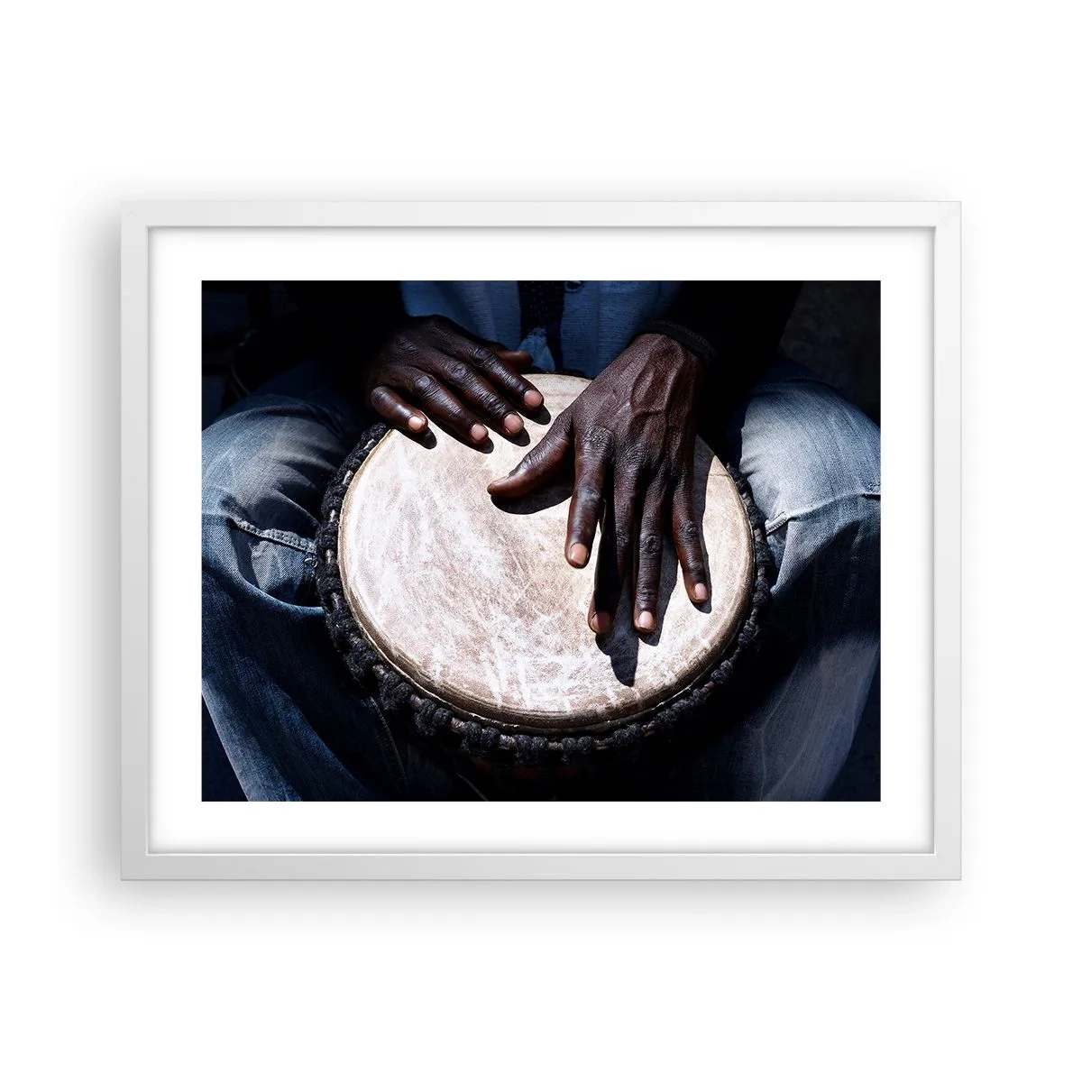 Affiche dans un cadre blanc - Poster - Vis à son rythme - 50x40 cm