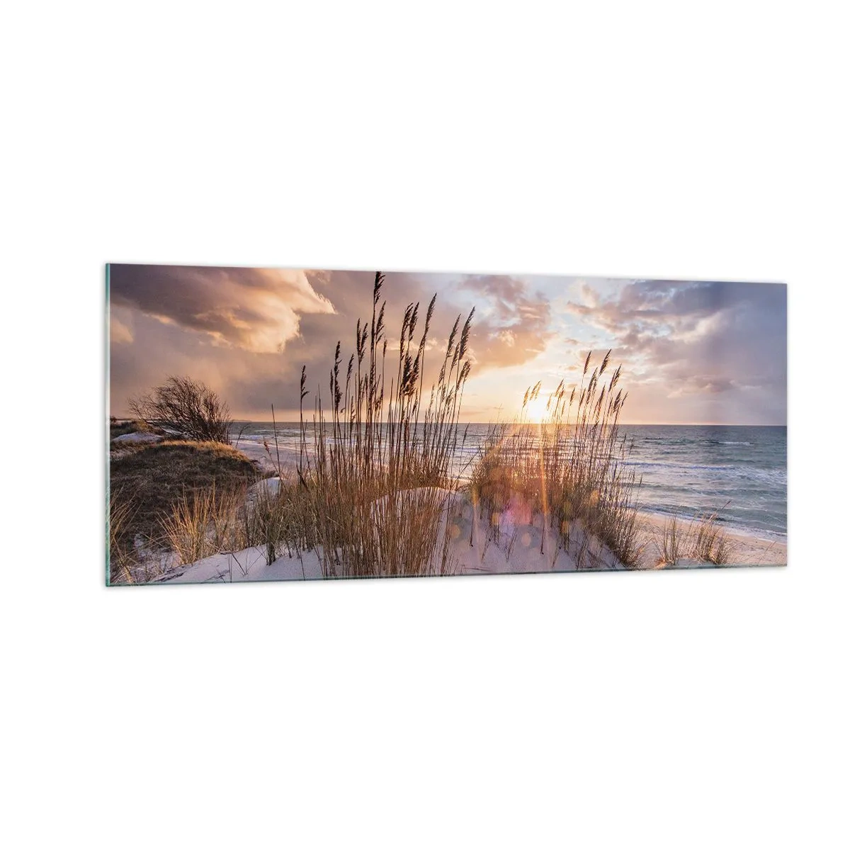 Impression sur verre - Image sur verre - Salutations du soleil et du vent - 100x40 cm