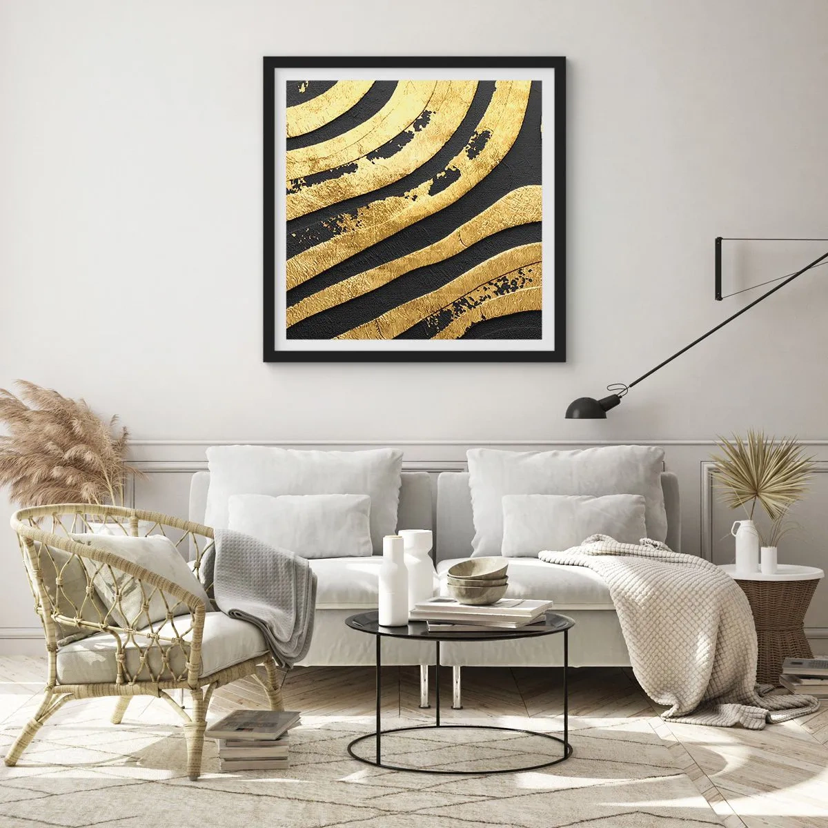 Affiche dans un cadre noir - Poster - Tout coule - 50x50 cm