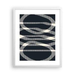 Affiche dans un cadre blanc - Poster - Une tentative de briser l'obscurité - 40x50 cm