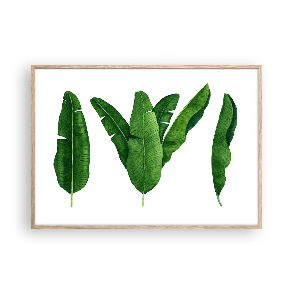 Affiche dans un chêne clair - Poster - Symétrie verte - 100x70 cm