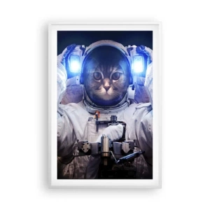 Affiche dans un cadre blanc - Poster - Houston, vous avez un problème - 61x91 cm