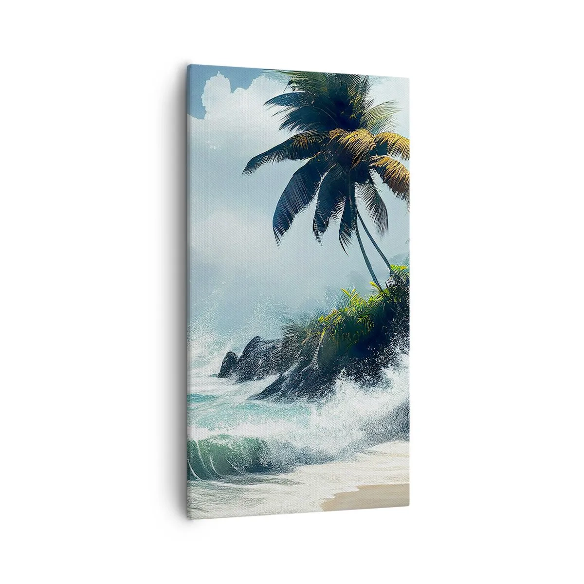 Impression sur toile - Image sur toile - Sur une côte tropicale - 55x100 cm
