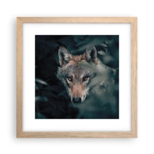 Affiche dans un chêne clair - Poster - Chasseur - 30x30 cm