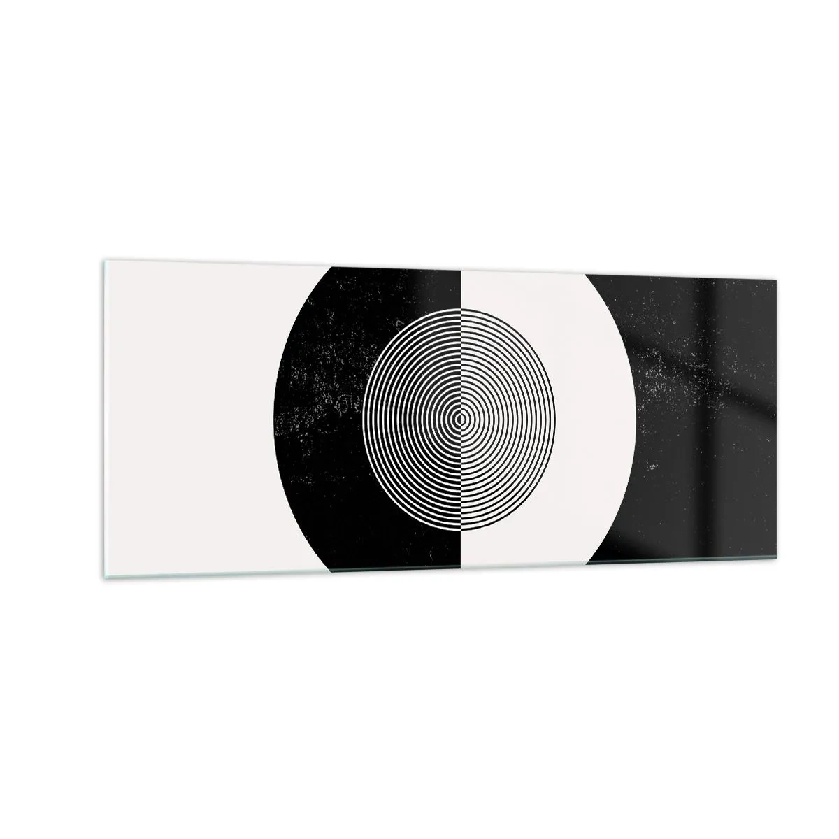 Impression sur verre - Image sur verre - Harmonie de noir et blanc - 100x40 cm