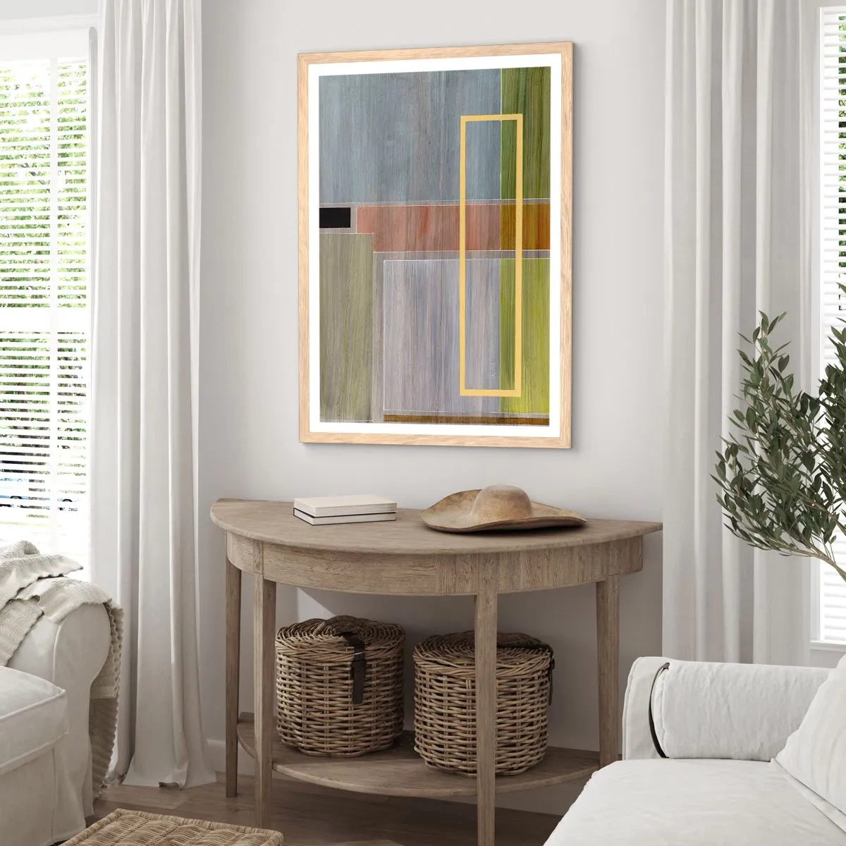 Affiche dans un chêne clair - Poster - Simple et calme - 70x100 cm