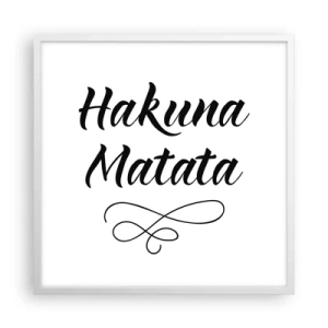 Affiche dans un cadre blanc - Poster - Le meilleur conseil - 60x60 cm