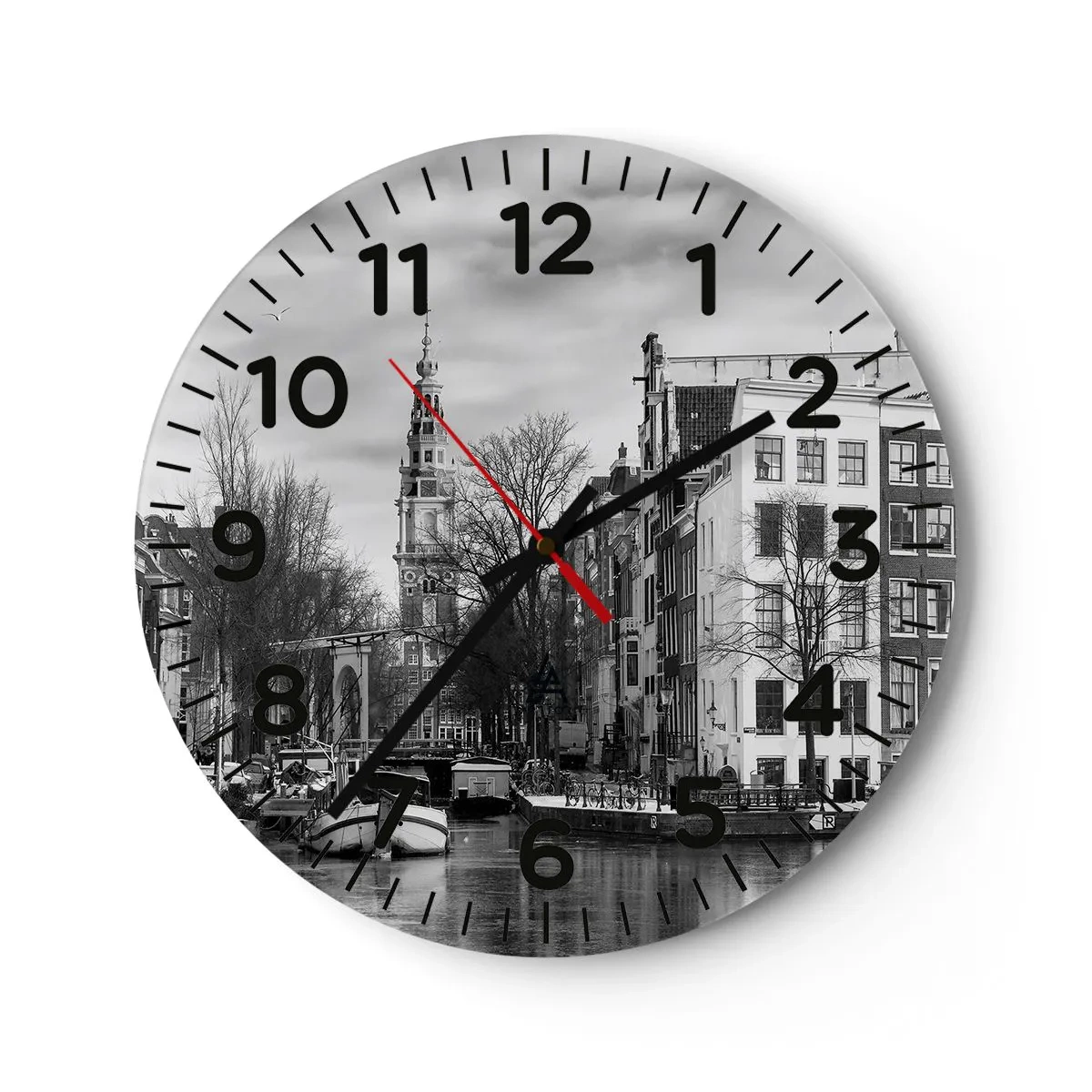 Horloge murale - Pendule murale - Climat d'Amsterdam - 30x30 cm