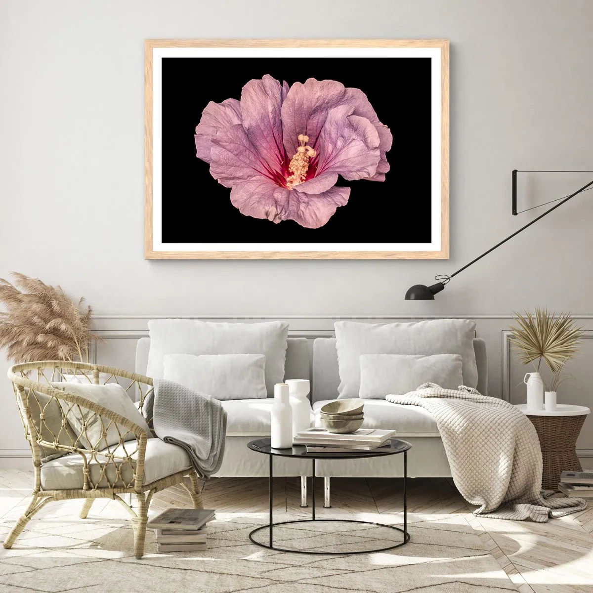 Affiche dans un chêne clair - Poster - Directement au coeur - 70x50 cm