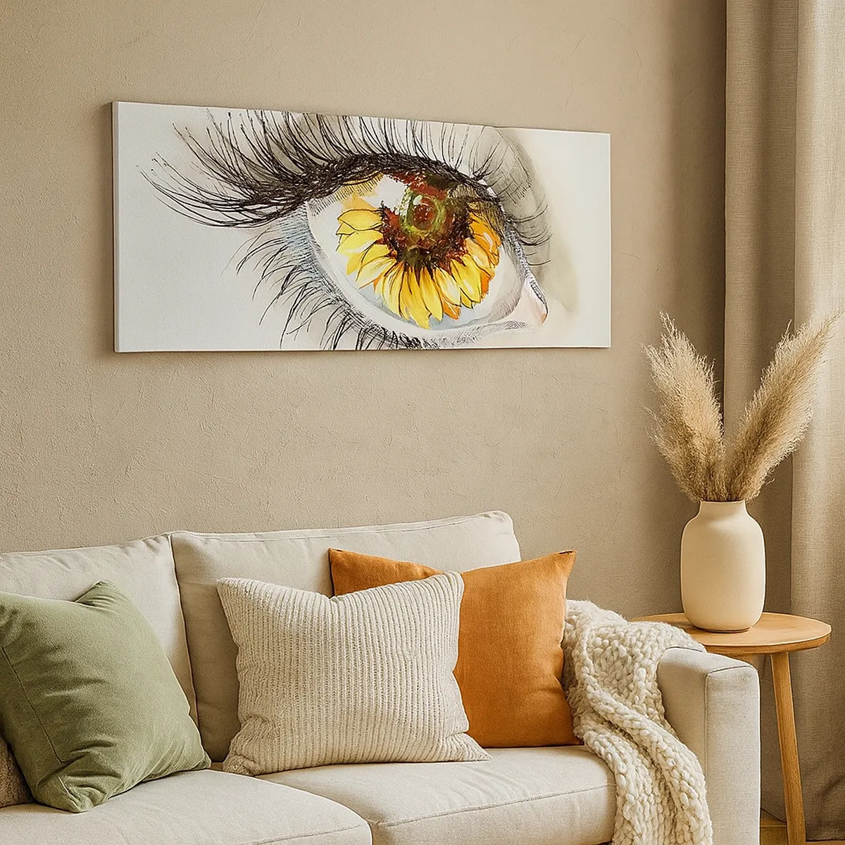 Impression sur toile - Image sur toile - Un look aussi chaud que l'été - 30x30 cm