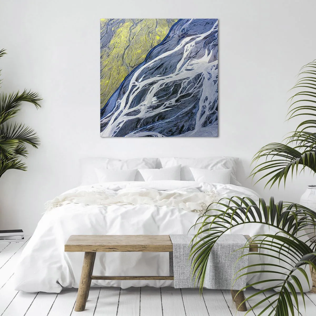 Impression sur toile - Image sur toile - Peintures rupestres de la nature - 30x30 cm