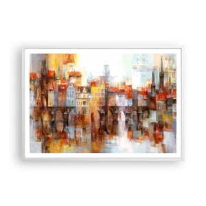 Affiche dans un cadre blanc - Poster - C'est aussi beau sous le pont - 100x70 cm