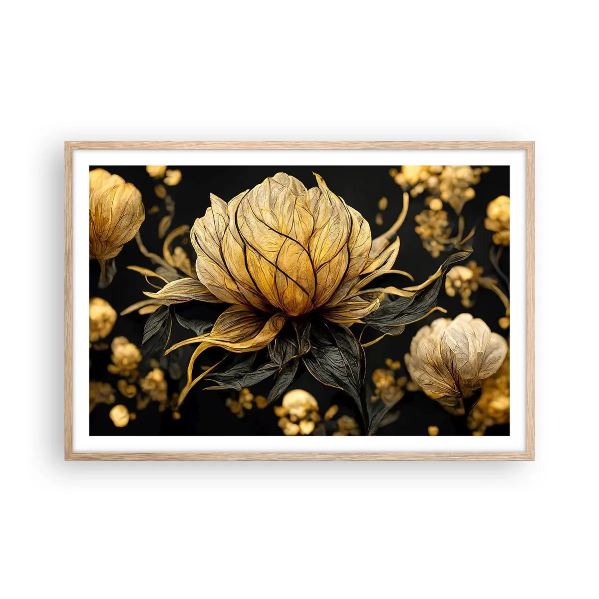 Affiche dans un chêne clair - Poster - Fragilité subtile - 91x61 cm