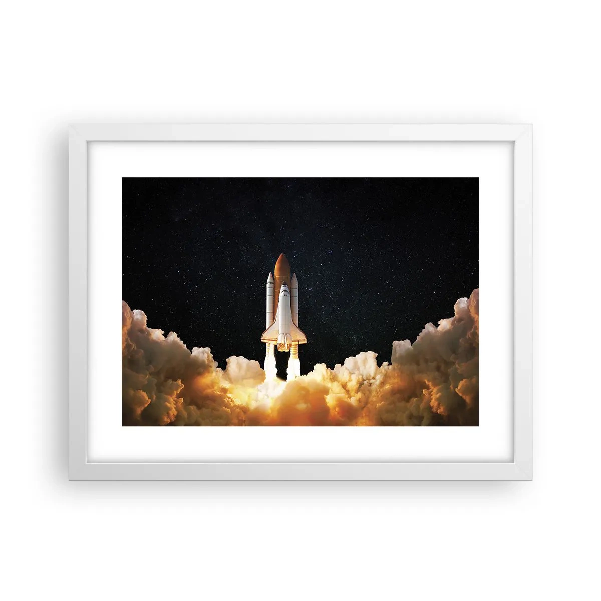 Affiche dans un cadre blanc - Poster - Ad astra! - 40x30 cm