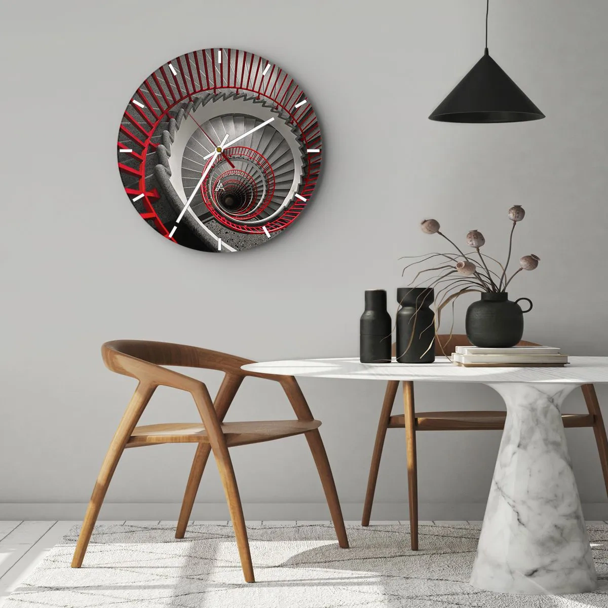Horloge murale - Pendule murale - Amusement architectural - 40x40 cm