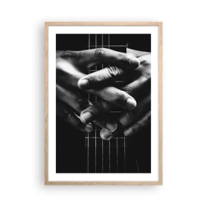 Affiche dans un chêne clair - Poster - Prière d'artiste - 50x70 cm