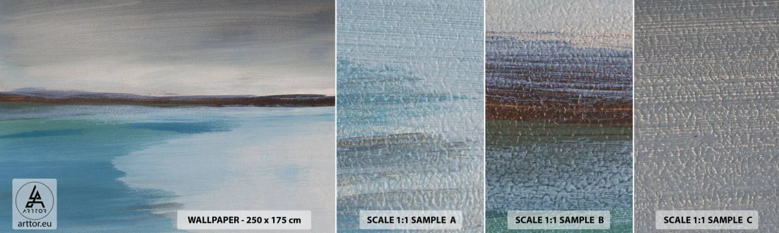 Échantillon De Papier Peint Standard Eco - Paysage horizontal - Mer, Morceau, Plage - 100x30 cm