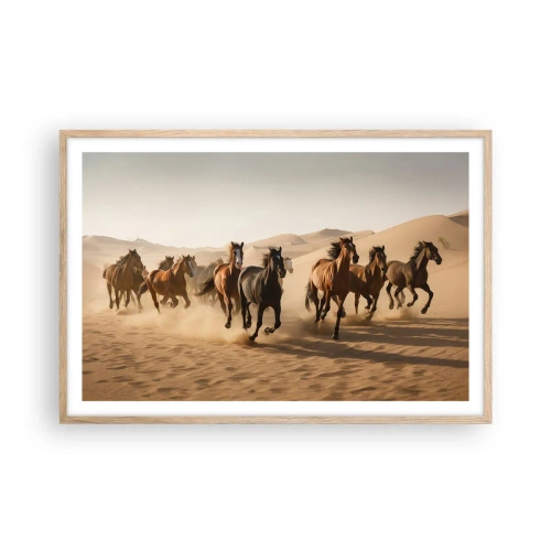 Affiche dans un chêne clair - Poster - Libre comme le vent - 91x61 cm