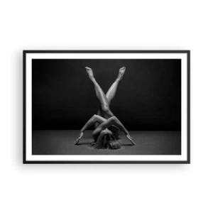 Affiche dans un cadre noir - Poster - Géométrie de la nudité - 91x61 cm
