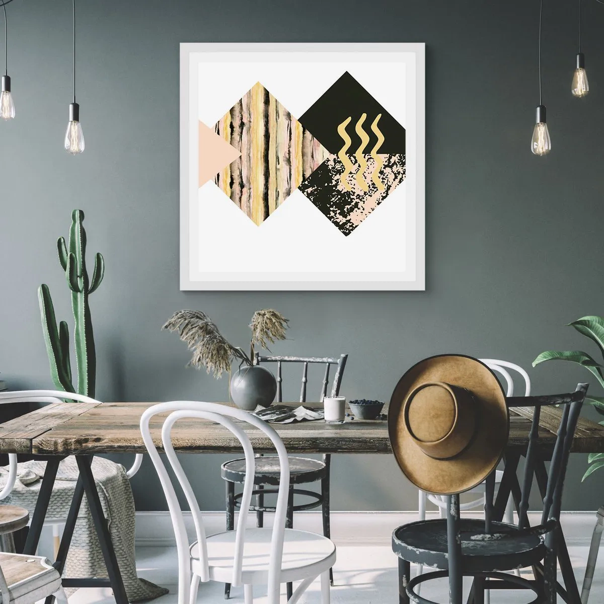 Affiche dans un cadre blanc - Poster - Pas si simple - 60x60 cm