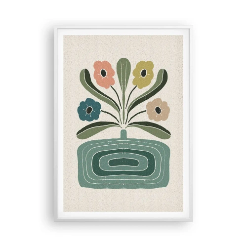 Affiche dans un cadre blanc - Poster - Bouquet symétrique - 70x100 cm