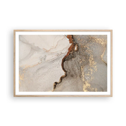 Affiche dans un chêne clair - Poster - Aux frontières des couleurs - 91x61 cm