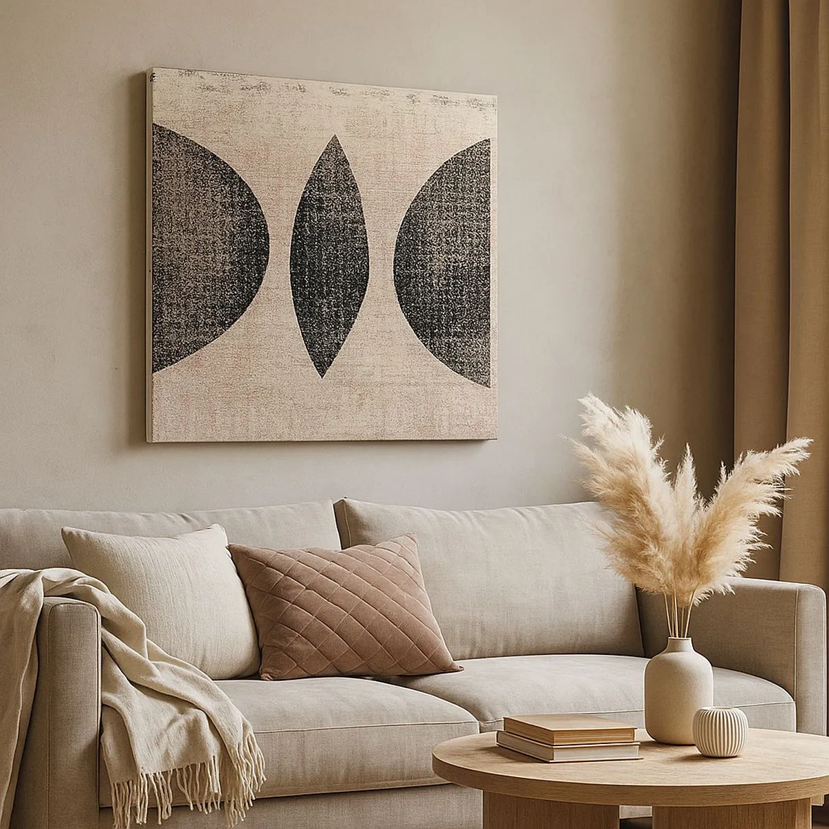 Impression sur toile - Image sur toile - Abstraction ethnique - 30x30 cm