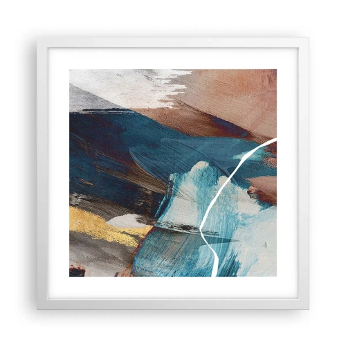 Affiche dans un cadre blanc - Poster - Avec panache et énergie - 40x40 cm