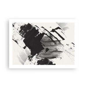 Affiche - Poster - Abstraction – expression du noir - 70x50 cm