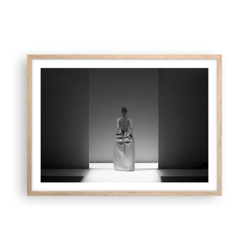 Affiche dans un chêne clair - Poster - Simplicité raffinée - 70x50 cm