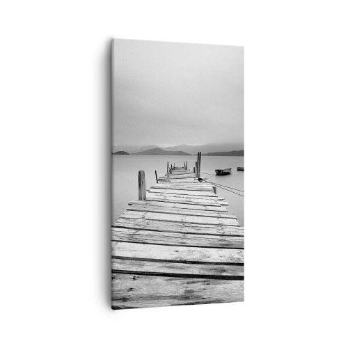 Impression sur toile - Image sur toile - Derrière les montagnes, au-delà des mers - 55x100 cm