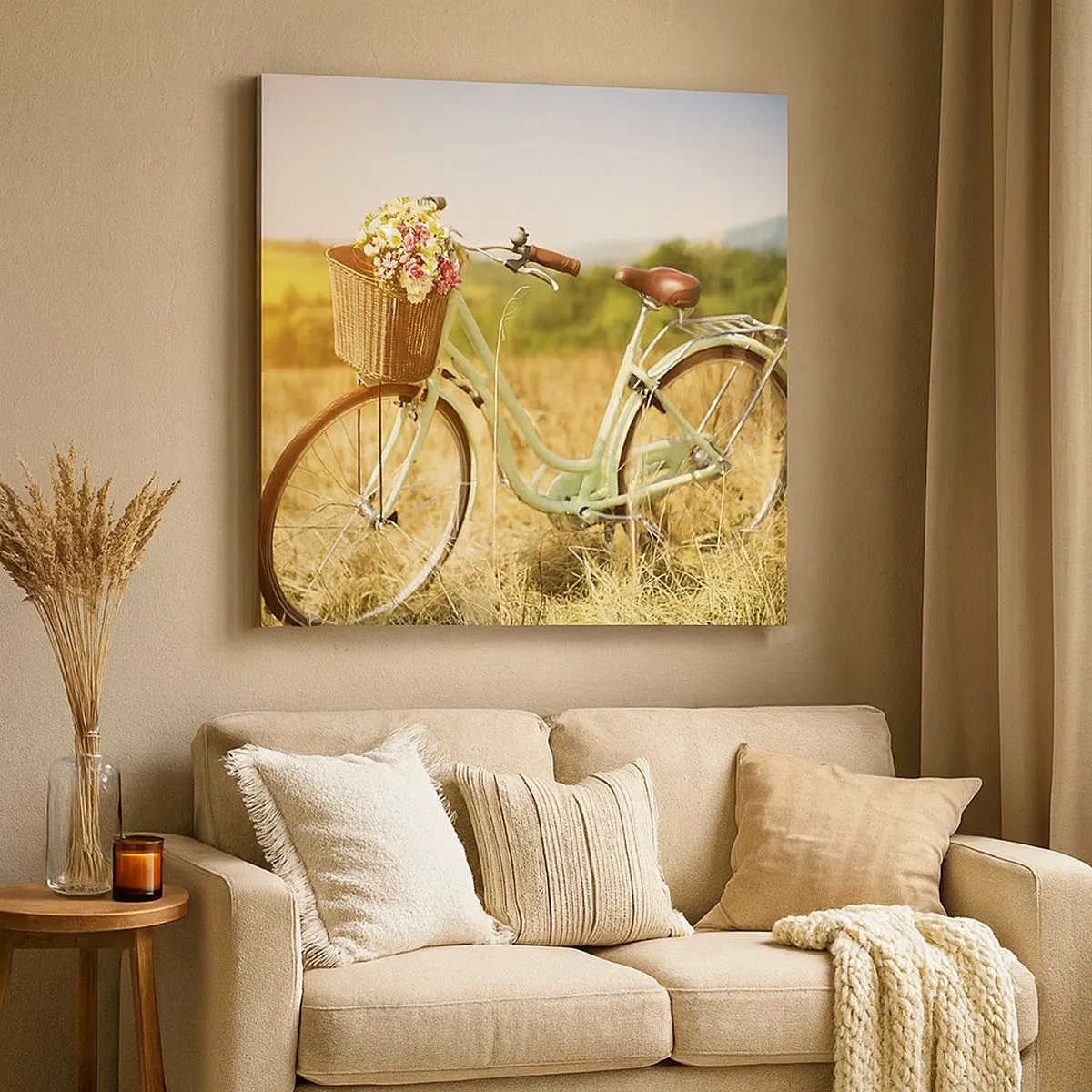 Impression sur toile - Image sur toile - Je vais rester un petit moment - 30x30 cm