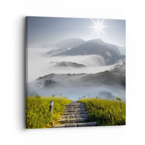 Impression sur toile - Image sur toile - Toujours plus haut vers les nuages - 30x30 cm