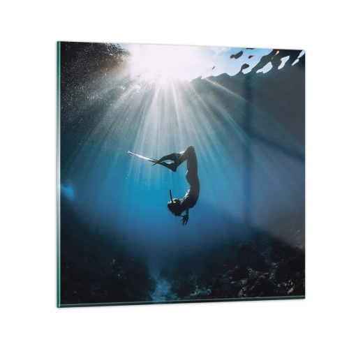 Impression sur verre - Image sur verre - Dans sous-marine - 60x60 cm