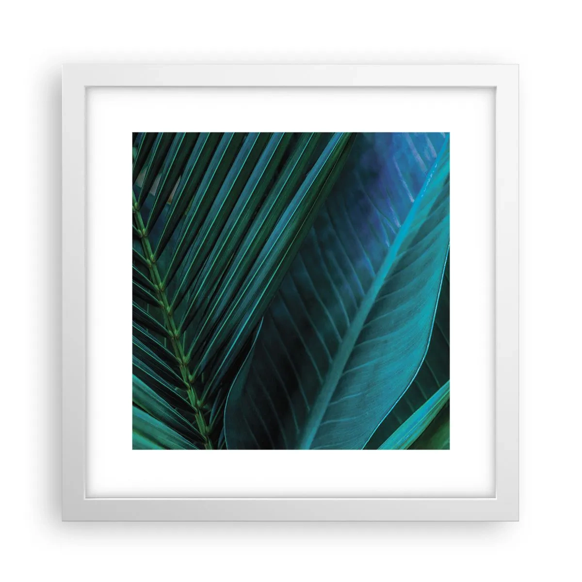 Affiche dans un cadre blanc - Poster - L'anatomie du vert - 30x30 cm