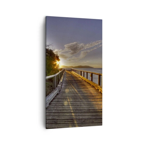 Impression sur toile - Image sur toile - Aller, aller tout le temps en direction du soleil - 45x80 cm