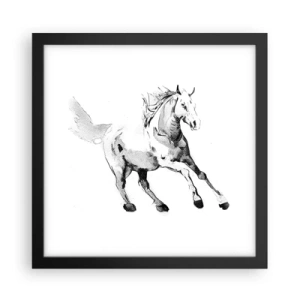 Affiche dans un cadre noir - Poster - Âme indomptée - 30x30 cm