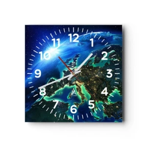 Horloge murale - Pendule murale - Europe pétillante - 40x40 cm